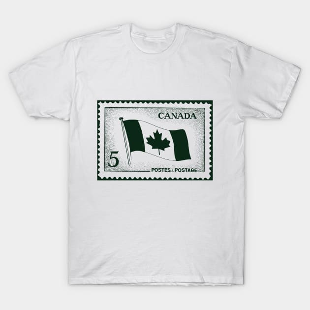 Canada Flag Postage Stamp T-Shirt by Danielleroyer